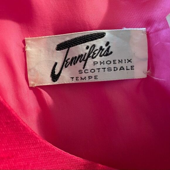 Vintage Jennifer’s Hot Pink Structured Silk and Wool Blend Dress - Picture 7 of 7